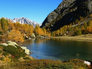 lago, montagne, alberi, acqua, montagna, rocce, cielo, bosco, autunno, riflesso