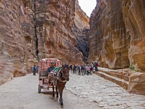 cavallo, rocce, gola, turisti, strada, carretto, carrozza, carovana, roccia, carro