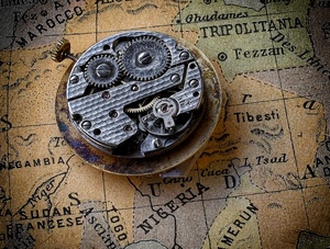 orologio, ingranaggi, mappa, africa, rotelle, meccanismo, bilanciere, viti