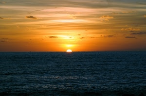mare, cielo, nuvole, tramonto, sole, acqua, onde, arancione, giallo, alba, orizzonte, arancio