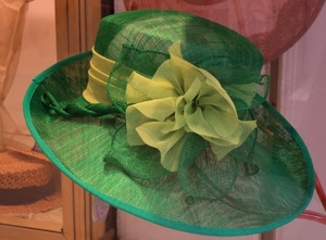 verde, cappello, fiocco, vetrina, giallo, nastro, tesa, rete, paglia
