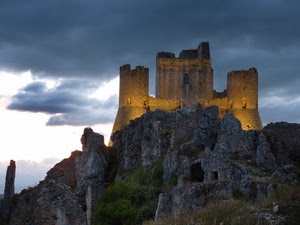 castello, nuvole, torri, rudere, montagna, roccia, rocca, rocce, cielo