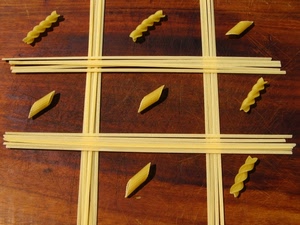 pasta, penne, spaghetti, cibo, fusilli, tris, gioco, tavolo