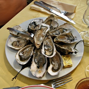 piatto, ostriche, burro, cibo, forchette, coltello, molluschi, forchetta, gusci, posate